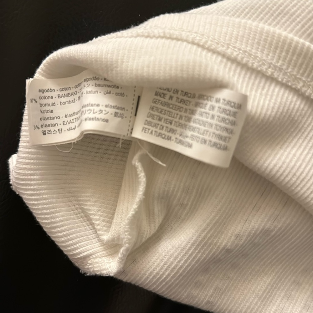 Zara White Rhinestone Ribbed Tank Top - Picture 9 of 9